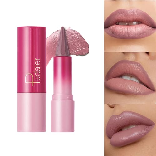 2 In 1 Lippenstift Matte Lippenstift Crayon Lip Liner Stifte Langlebige Wasserdichte Smudges Proof Lipstick Stift Für Frauen Lippen Make Up von Wdbild