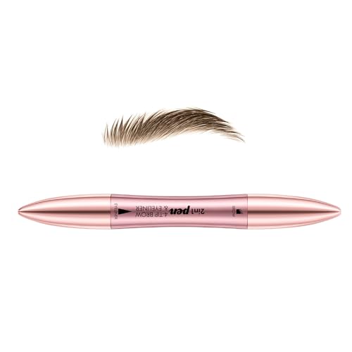 2 In 1 Microblading Eyebrow Stift Mit Eyeliners Bleistift Wasserdicht 4 Punkte Augenbrauenstifte Duals Beendete Stift Frauen Duals Beendete Bleistift von Wdbild