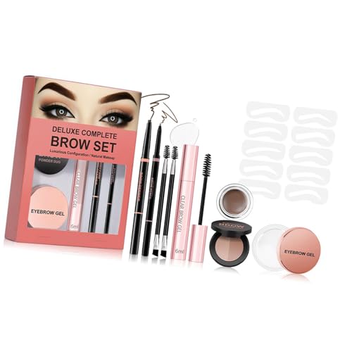 Augenbrauen Stempel Schablonen Kits Augenbrauen Formen Make Up Kits Bleistift Gel Pinsel Schablone Stempel Und Forming Kit von Wdbild