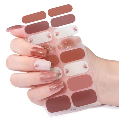 Fashion Nails Stickers Kits Mit Smudgeproof Beschichtung 20pc Salon Qualität Designs Für Lässige Und Formelle Veranstaltung Französische Maniküre Aufkleber von Wdbild