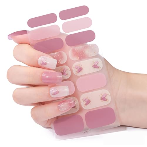 Fashion Nails Stickers Kits Mit Smudgeproof Beschichtung 20pc Salon Qualität Designs Für Lässige Und Formelle Veranstaltung Französische Maniküre Aufkleber von Wdbild