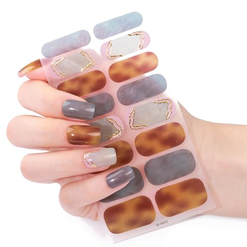 Fashion Nails Stickers Kits Mit Smudgeproof Beschichtung 20pc Salon Qualität Designs Für Lässige Und Formelle Veranstaltung Französische Maniküre Aufkleber von Wdbild