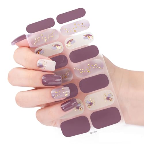 Fashion Nails Stickers Kits Mit Smudgeproof Beschichtung 20pc Salon Qualität Designs Für Lässige Und Formelle Veranstaltung Französische Maniküre Aufkleber von Wdbild