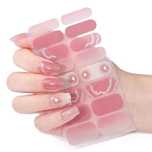 Fashion Nails Stickers Kits Mit Smudgeproof Beschichtung 20pc Salon Qualität Designs Für Lässige Und Formelle Veranstaltung Französische Maniküre Aufkleber von Wdbild