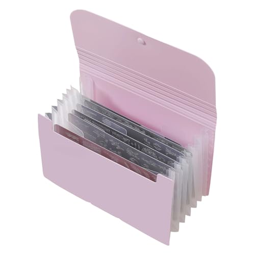 Nägel Briefmarkenplatte Organisieren Speicherbuch Mit 20 Slots Benutzerfreundliche ABS Bauraum Sparen Tragbare Hülle ABS NAGE Stempelhalter von Wdbild