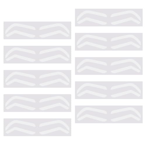 Packung Von 10 Weißen Verstellbaren Augenbrauenschablonen Wasserdichte Wiederverwendbare Aufkleber Für Präzise Symmetrische Make Up Anwendung Schönheitsinstrumente Für Perfekte Augenbrauenaufkleber von Wdbild