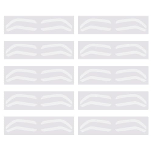 Packung Von 10 Weißen Verstellbaren Augenbrauenschablonen Wasserdichte Wiederverwendbare Aufkleber Für Präzise Symmetrische Make Up Anwendung Schönheitsinstrumente Für Perfekte Augenbrauenaufkleber von Wdbild