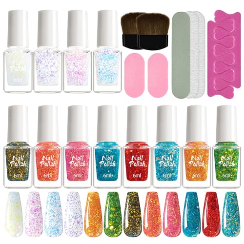 Professionelle 12 Farben Gelnägel Poliertes Set Mit Nägeln Pinselfeile Verpackungsstreifen Kunst Salon Designs Maniküre Nagelkunst Salon Designs von Wdbild