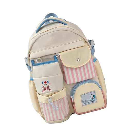 Schüler Schule Rucksack Kontrastfarbe Rucksack Travel Japanische Styles Daypacks Mädchen Reisekontrast Farbe Teens Schultasche Schöne Lässige Daypacks von Wdbild