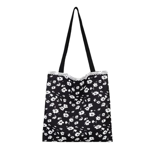 Stilvolle Blumensticktasche Mit Mehreren Taschen Praktische Leinwand Handtasche Leichter Alltäglicher Trage Alltägliches Leichtwichtiges Damen Umhängetasche von Wdbild