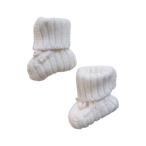Wdbild 1 Paar Gestrickte Babystiefel 0-6 Monate Neugeborene Baby Warme Socken Erste Wanderer Bequeme Schuhe Für Kleinkinder Girl Verstellbare Gurte Säuglingsstrickstiefel Stiefel von Wdbild