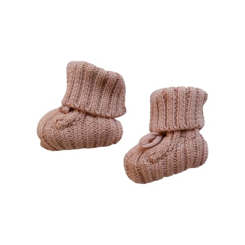 Wdbild 1 Paar Gestrickte Babystiefel 0-6 Monate Neugeborene Baby Warme Socken Erste Wanderer Bequeme Schuhe Für Kleinkinder Girl Verstellbare Gurte Säuglingsstrickstiefel Stiefel von Wdbild