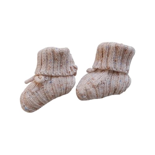 Wdbild 1 Paar Gestrickte Babystiefel 0-6 Monate Neugeborene Baby Warme Socken Erste Wanderer Bequeme Schuhe Für Kleinkinder Girl Verstellbare Gurte Säuglingsstrickstiefel Stiefel von Wdbild