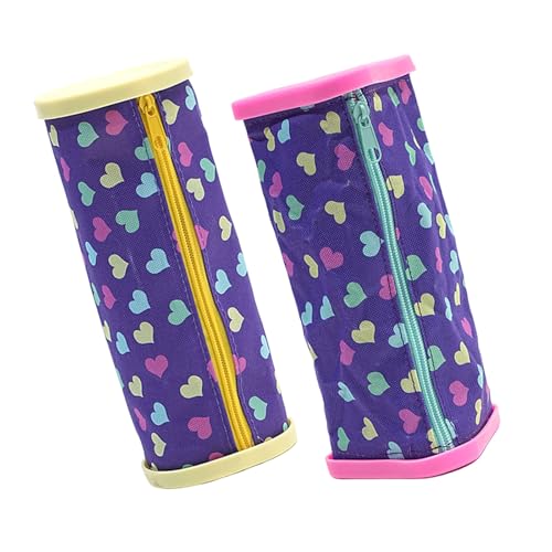 Wdbild 2pcs Große Kapazitäts Bleistiftbeutel Reißverschlüsse Stiftkoffer Mehrzweckstiftbeutel Fall Reise Make Up Tasche Für Erwachsenenstifte Für Schüler von Wdbild
