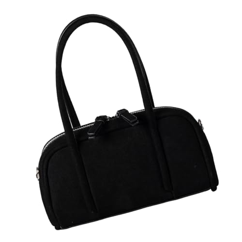 Wdbild Delicate Übergroße Bowling Tasche Soft Suedes Crossbody Geldbörse Mit Verstellbarem Riemen Und Organisierten Fächern Stilvolle Koreanische Stiltasche von Wdbild