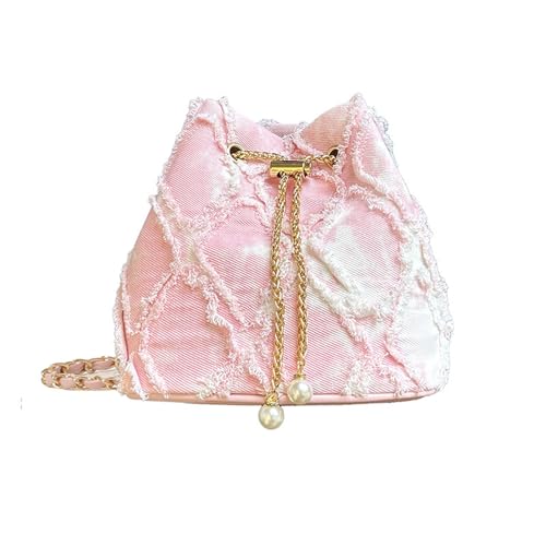 Wdbild Denims Bucket Bag Gesteppte Drawschnelle Jean Geldbörsen Für Frauen Klumpen Hobos Taschen Crossbody Handtaschen Schulter Toted Bag Frauen Trendy Eimer Hobos von Wdbild