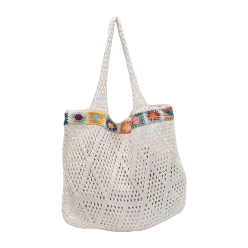 Wdbild Frauen Strandtasche Stricktasche Mode Handtasche Stylische Achselhöhle Freizeiturlaub Für Reisen Alltag Frauen Strand Strand Gestrickt Unterarm Stilvolle Schultermodetasche von Wdbild