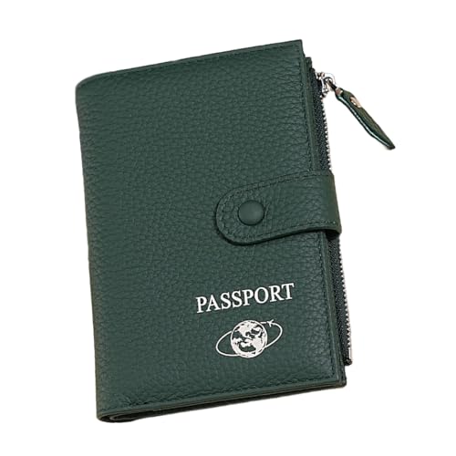 Wdbild Geldbeutel, Funktionelle Reisepasshülle für Reisen und den täglichen Gebrauch, Kartenetui aus PU-Leder, Münzfach und mehrere Fächer von Wdbild