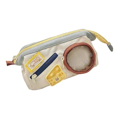 Wdbild Große Bleistiftkoffer Multi Kompartimente Polyester Stifte Tasche Tragbarer Stift Organizer Reisekosmetik Für Studentische Frauen Bleistift Mit Geräumigen Kompartimenten von Wdbild