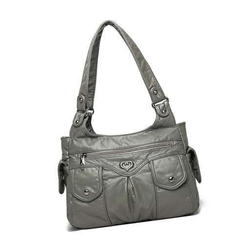 Wdbild Handtasche Damen,Damen Punk Nietenbesetzte Umhängetasche Bürohandtasche Retro PU Leder Unterarmtaschen Satchel Multi Pocket Designs Wdbild Handtasche Damen,Damen Punk Nietenbesetzte Umhängetasche Bürohandtasche Retro PU Leder Unterarmtaschen Satchel Multi Pocket Designs von Wdbild