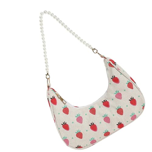 Wdbild Leichte Baumwoll Umhängetasche Blumensticke Multipocket Design Casual Averarm Tasche Für Frauen Alltägliches Essentials Baumwollbeutel von Wdbild