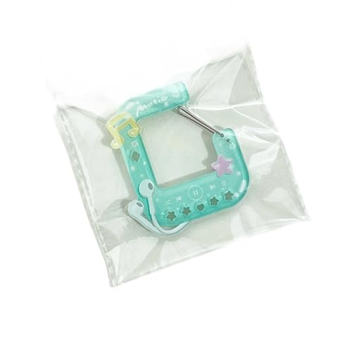 Wdbild Mädchen Ästhetischer Rucksack Charme Hollow Acryl Keychain Carabiner Schöne Anime Music Player Design Kletterhaken Kletterhakenzubehör von Wdbild