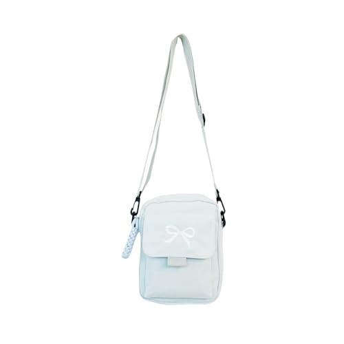 Wdbild Mode Nylon Umhängetasche Für Frauen Und Mädchen Bowknot Crossbody Taschen Adjusable Satchel Geldbörse Für Den Täglichen Gebrauch Stilvolle Frauen Tasche von Wdbild