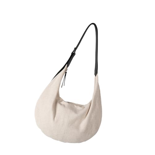 Wdbild Moderne Umhängetasche Atmungsaktive Baumwollwäsche Stoff Geräumiger Fach Crossbody Geldbeutel Casual Tasche Für Arbeit Oder Fahrt Mit Großer Kapazität Crossbody Bag von Wdbild