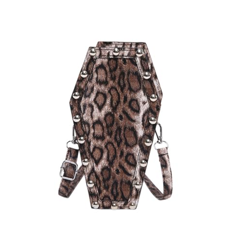 Wdbild Punk Inspirierte Sargförmige Crossbody Body Wear Resistente PU Schulter Geräumige Kompartimente Mode Tägliche Verwendung Einzigartiger Design Frauen Sarg von Wdbild