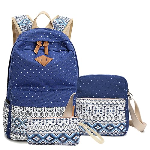 Wdbild Rucksäcke Für Girl 3PCS Kids Kinder Teen School Rucksack Mit Umhängetaschen Bleistiftbeutel Set Schöne Büchertaschen Reise Rucksäcke Mit Schulter von Wdbild