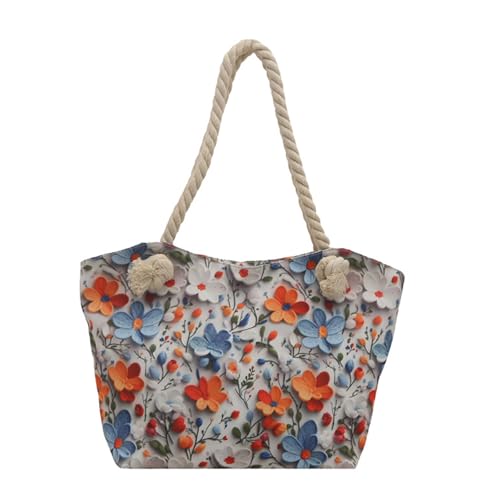 Wdbild Stilvolle Umhängetasche Für Frauen Geräumige Handtasche Blumen Unterarmtasche Die Komfort Und Stile Täglichen Gebrauch Verwenden Leichte Nylonhandtasche Mit Blumenkunst von Wdbild
