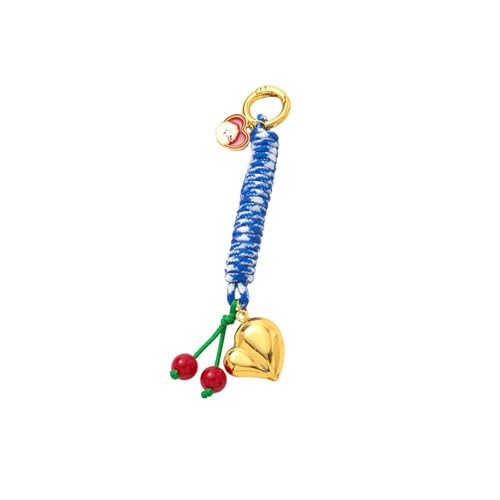 Wdbild Trendy Abnehmbare Geldbeutel Charme Dekorative Obst Designs Plattiert Metallhandwerk Für Modebegeisterte Handgefertigte Seilschlüsselkettenzubehör von Wdbild