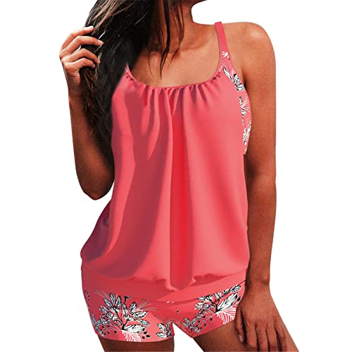 Wdgfv Badeanzug Damen Sexy Tankini Mit Hotpants Tankini Damen Bauchweg GroßE GrößEn Bikinis GroßE GrößEn Bikini Damen GroßE BrüSte Bikini Set bikinizone Trimmer Wassermelonenrot Braun von Wdgfv