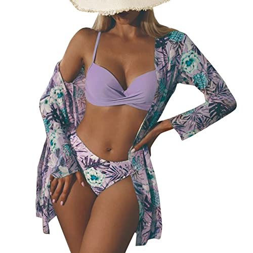 Wdgfv Badeanzug Schwangerschaft Damen Bikini Damen Sexy Brasil 3-Teilig Tankini Bikini Mit Shaping Effekt Bikini TräGerlos Bikini Oberteil mit bügel silikoneinlagen Bikini K Braun von Wdgfv