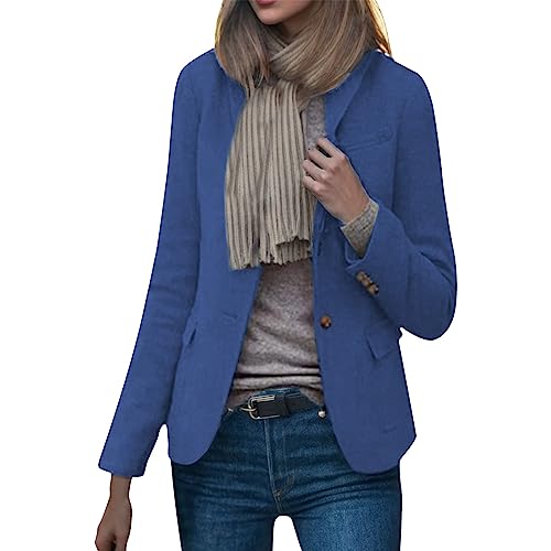 Wdgfv Blazer für Damen Business Casual Damen Zweiteiler Anzug Set Büro Business Langarm Jacke Hosenanzug Slim Fit Hosenjacke Anzug Anzug Frau Strickjacke Damen Lang Mit Kapuze Fleccepulli Damen von Wdgfv