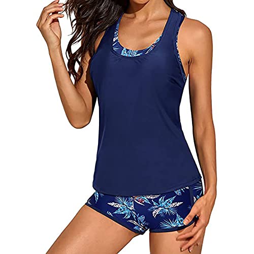 Wdgfv Damen Bikini Mit BüGel Bikini Damen Set Frauen Multi Color Bikini Set Push Up Badeanzug Beachwear Gepolsterte Bademode Zweiteiler Tankini Badeanzug 3-Teilig Tankini Bikini Oberteil Schwarz von Wdgfv