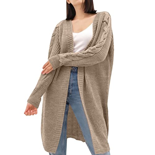 Wdgfv Damen Langarm Strickjacke,Strickjacke Damen Strickponcho Strickpullover Pulli Cardigan Fledermausärmel Kunstfell Fellkragen Jacke Hochzeit Party Cocktail Poncho Stola mit Fransen Bluse von Wdgfv