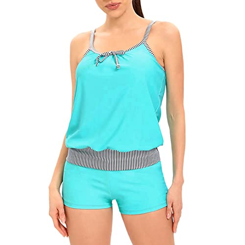 Wdgfv Tankini Damen GroßE GrößEn Bademode BadeanzüGe Badekleidung Tankini Bikini GroßE Cups Bikini Damen Sexy Bikini Push up Bikini BH Minzgrün Braun von Wdgfv