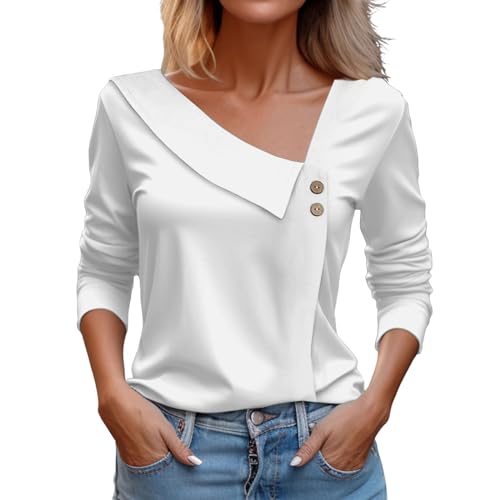 Women's Oversized Fashion Tops Pleated Blouset-Shirt Women's Summer Long Elegant Tops Damen Bluse Sommer Sweatshirt Damen Rot Casual Shirt Jumper Damen In Alle Kateg Sweatjacke Damen XXL von Wdgfv