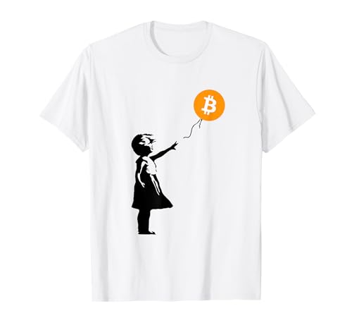 Bitcoin-Mädchen mit Ballon T-Shirt von Club 21