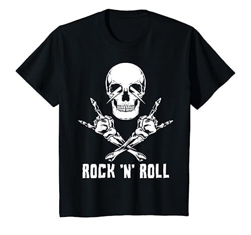 Kinder Rock 'n' Roll Schädel Alternative Jungen oder Mädchen Kids T-Shirt von We Are The Alternative Kids