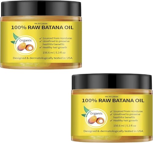 Raw Batana Öl für Haarwachstum Dr. Sebi 2-156ml Bio Honduras Batana Öl - 100% natürlich für dickeres, stärkeres Haar für Männer und Frauen von We Art Leaves