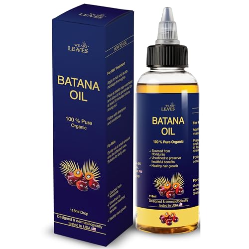 We Art Leaves 118 ml 100% reines Honduras Batana-Öl für das Haarwachstum Dr. Sebi – Bio-Haarwachstumsöl – Männer und Frauen – beugt Haarausfall vor von We Art Leaves