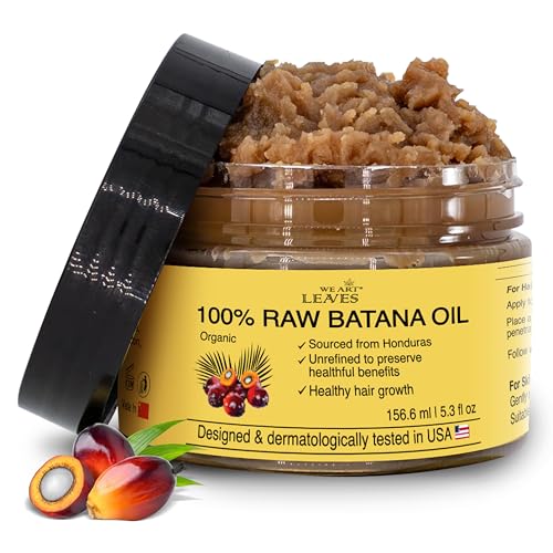 Rohes Batana-Öl für das Haarwachstum Dr. Sebi – 156 ml Bio-Honduras-Batana-Öl – 100% natürlich für dickeres, stärkeres Haar für Männer und Frauen von We Art Leaves