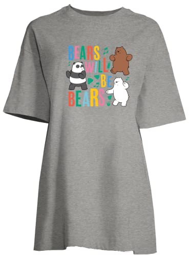 We Bare Bears Damen Wowebarbt001 Nachthemd, hellgrau, 38 von We Bare Bears