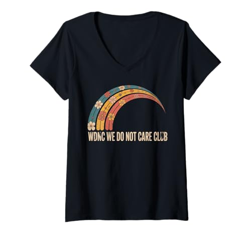 Damen Regenbogen We Do Not Care Club Fanartikel Wdnc Merch Wdnc Club für Damen T-Shirt mit V-Ausschnitt von We Do Not Care Club Merchandise Wdnc Club Merch