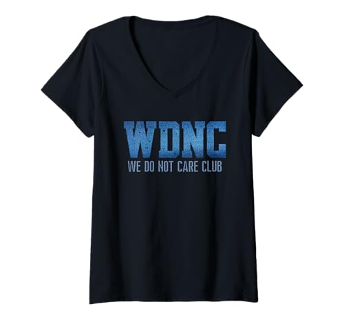 Damen Retro WDNC We Do Not Care Club - WDNC T-Shirt mit V-Ausschnitt von We Do Not Care WDNC Club Member Tee