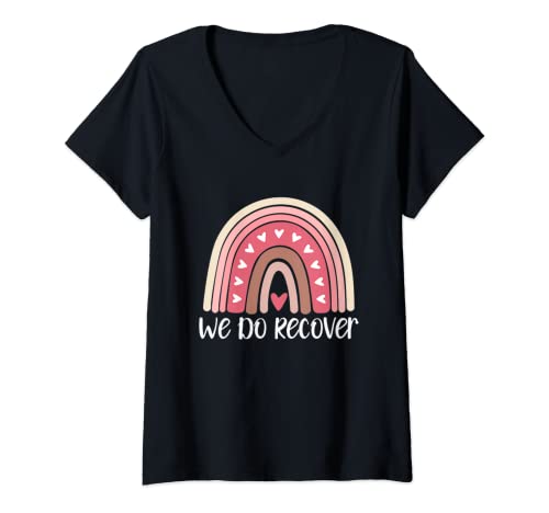 Damen We Do Recover Rainbow Sober Sobriety AA Substance Missbrauch T-Shirt mit V-Ausschnitt Damen We Do Recover Rainbow Sober Sobriety AA Substance Missbrauch T-Shirt mit V-Ausschnitt von We Do Recover Rainbow Co.