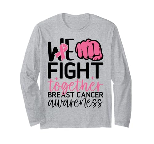 We Fight Together Brustkrebs Frauen unterstützen rosa Band Langarmshirt We Fight Together Brustkrebs Frauen unterstützen rosa Band Langarmshirt von We Fight Together Breast Cancer Pink Women Men Tee