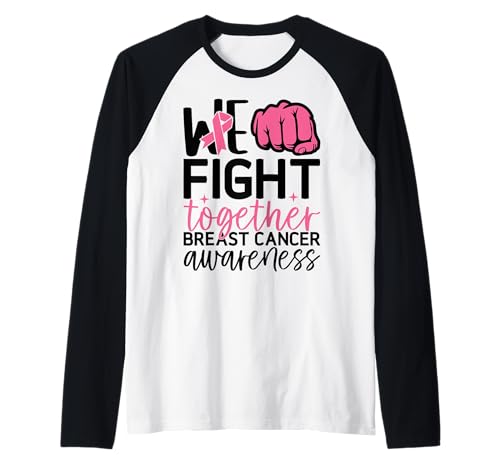 We Fight Together Brustkrebs Frauen unterstützen rosa Band Raglan We Fight Together Brustkrebs Frauen unterstützen rosa Band Raglan von We Fight Together Breast Cancer Pink Women Men Tee
